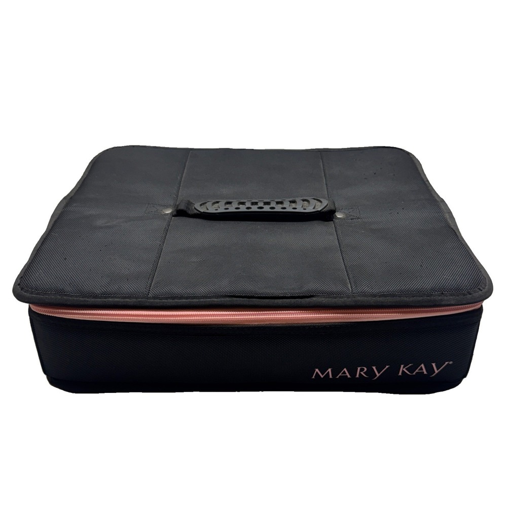 RARE Mary Kay Black & Pink Insulated Lipstick Carry Case Organizer